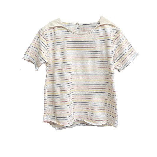 frances tee | multi stripe oat