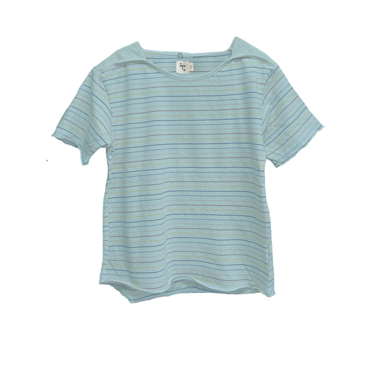 frances tee | multi stripe sky