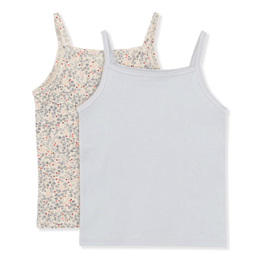 strap tank two pack | rose hip blue
