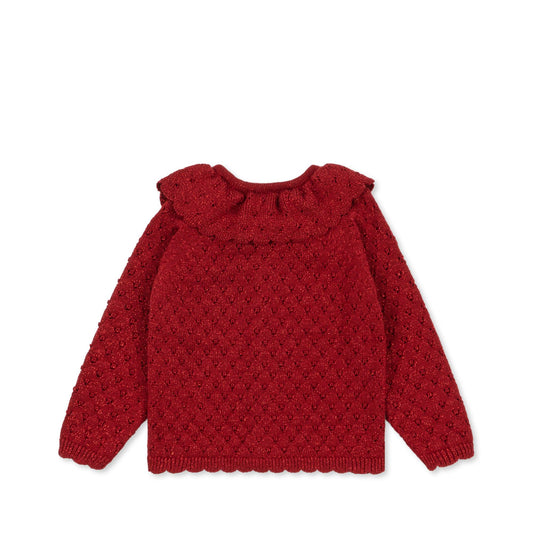 holiday cardigan | savy red