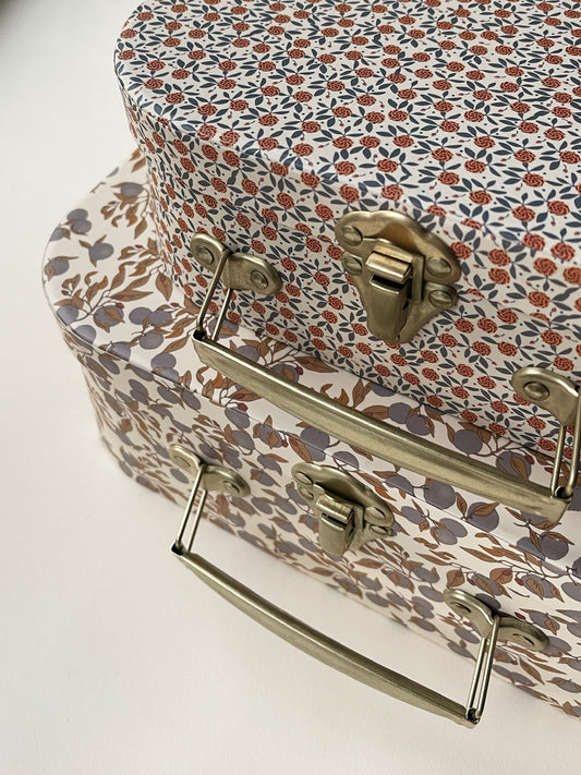 2 pack suitcase | orangerie bleu + fleur de glace