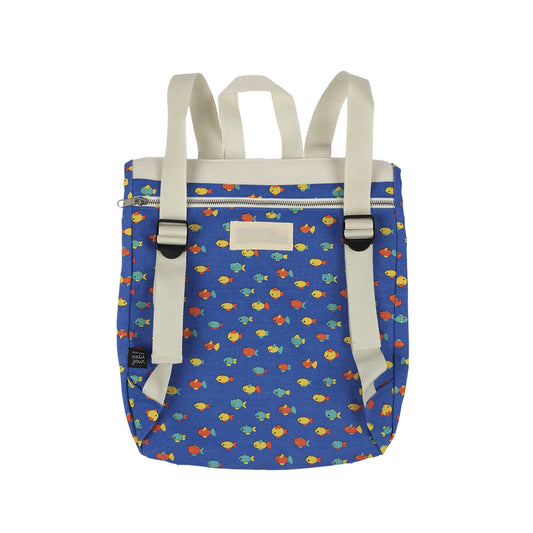 messenger backpack | sea blue