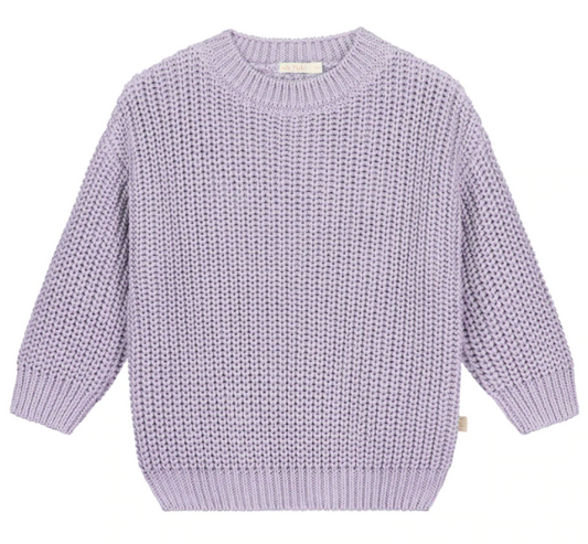 chunky knitted sweater | lilac
