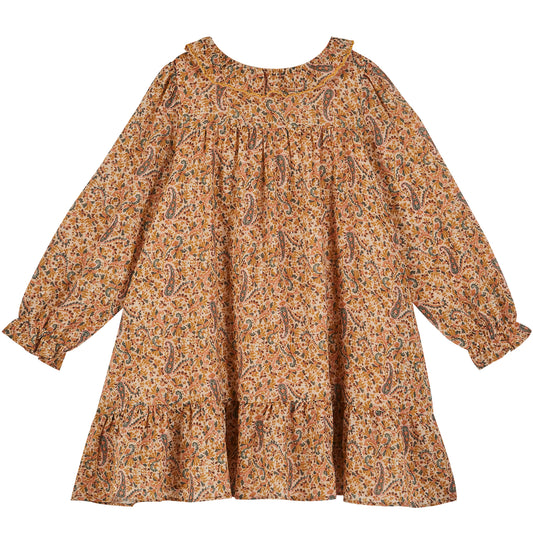 beige cotton voile dress