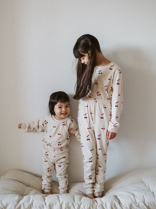 classic pj set | cherry
