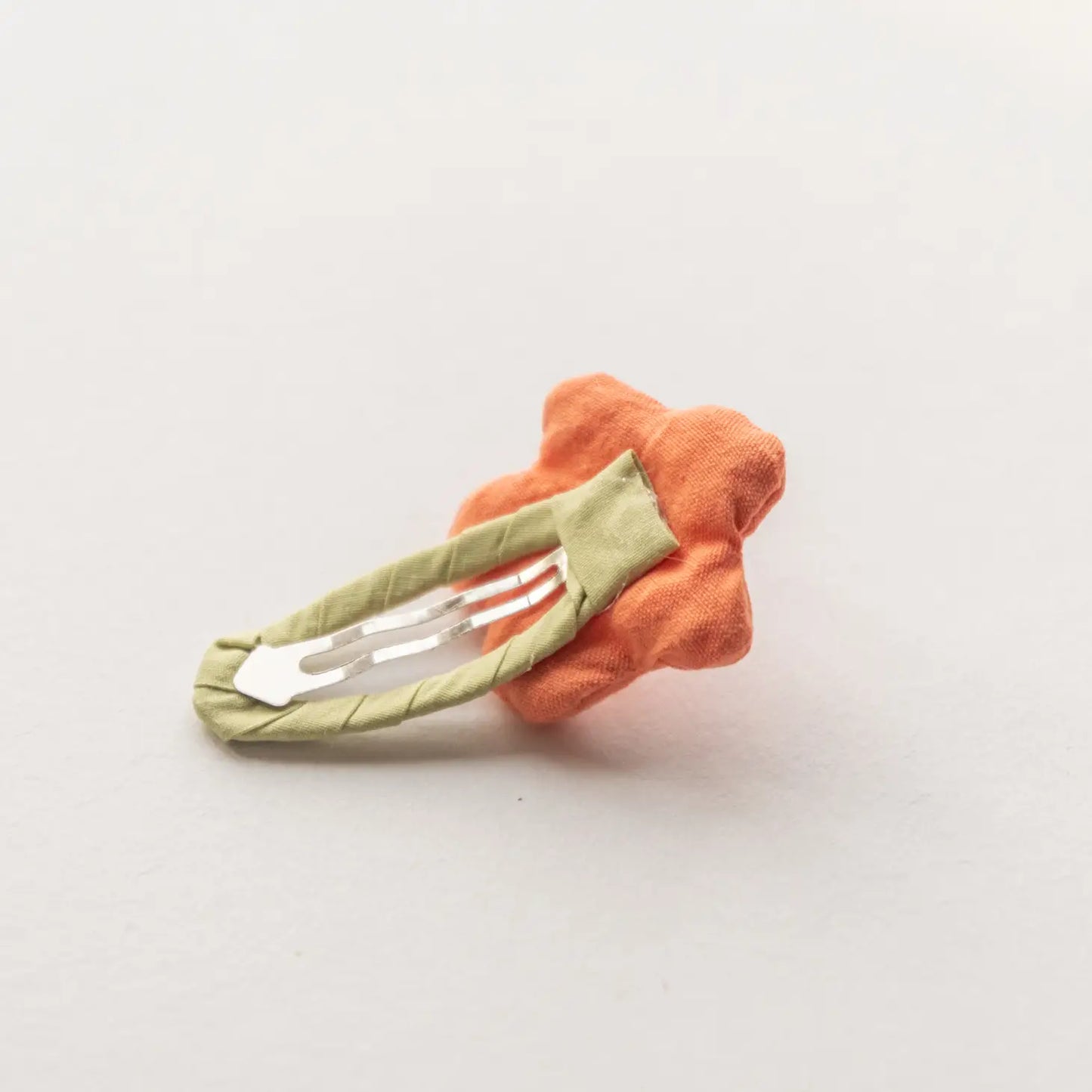 fabric flower clip | orange