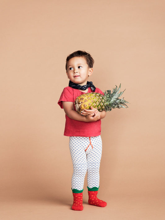 mini scallop stripe legging