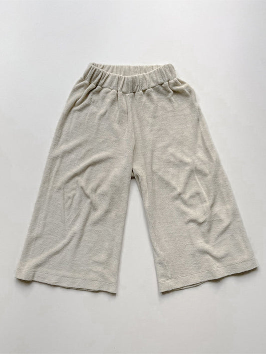 the wide leg terry trouser